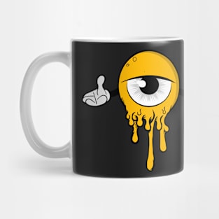 drawing eyes with hands Mug